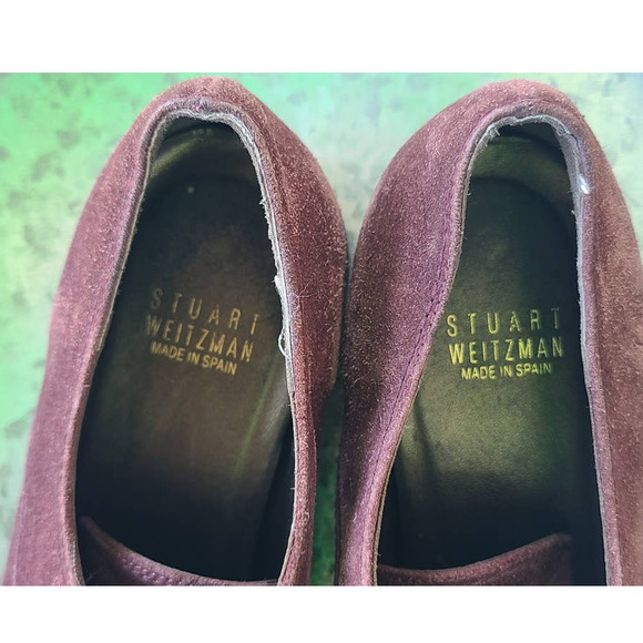 Stuart Weitzman Made In Spain Marron Suede Oxford Style Size 5 - Picture 6 of 7